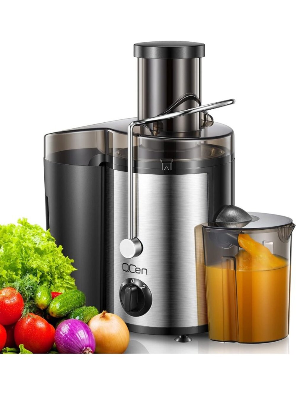 Powerful 500W Centrifugal Juicer with Extra Wide Feed Chute for Fresh Juice